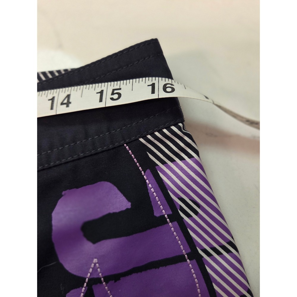 Vintage Y2K Billabong Mens Black Purple Graphic Board Shorts Swim Trunks - Picture 7 of 8